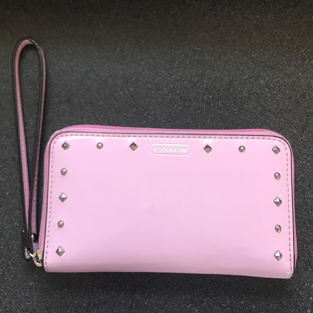 Pink Coach Wristlet